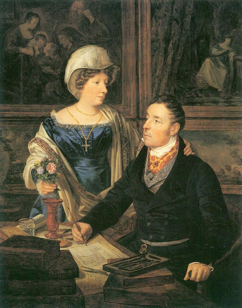 Bildnis eines Karthographen mit seiner Frau