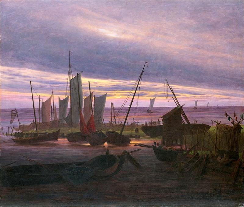 Boats in the Harbour at Evening