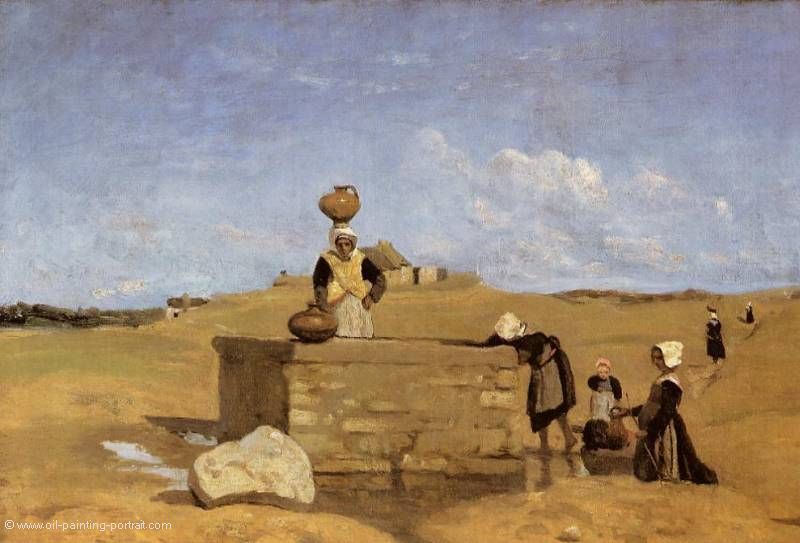 Breton Women at the Fountain