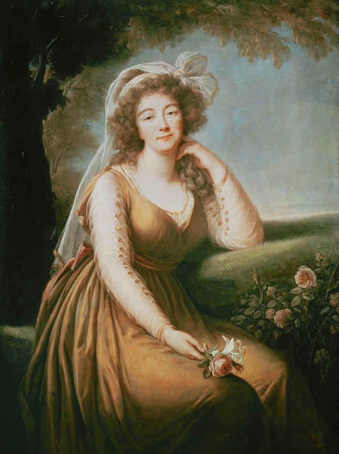 Comtesse du Barry, holding a rose