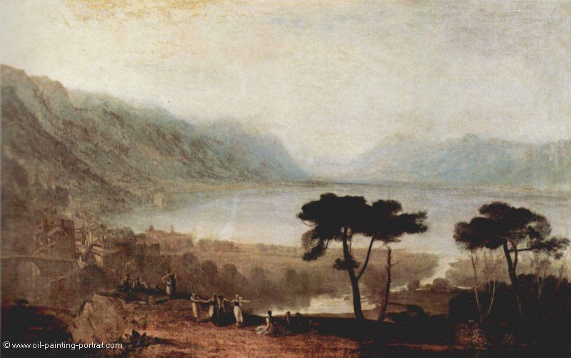 Der Genfer See von Montreux aus gesehen