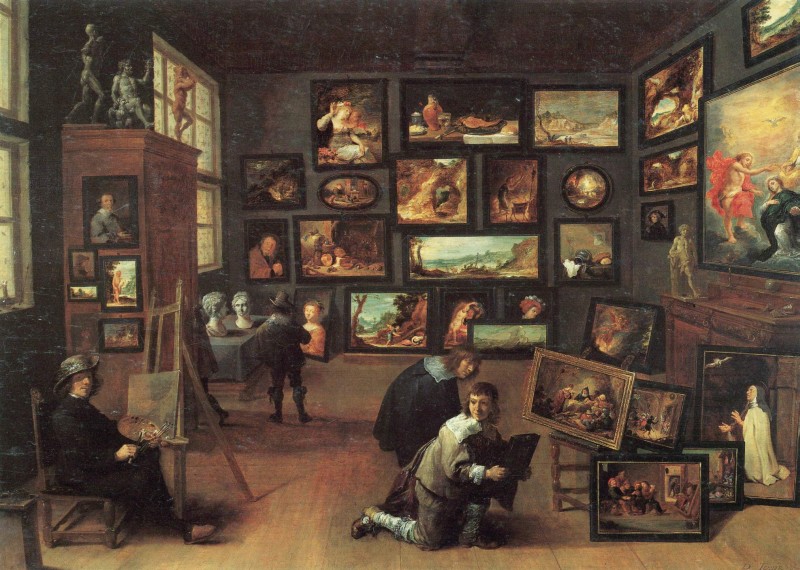 Der Künstler in seinem Studio