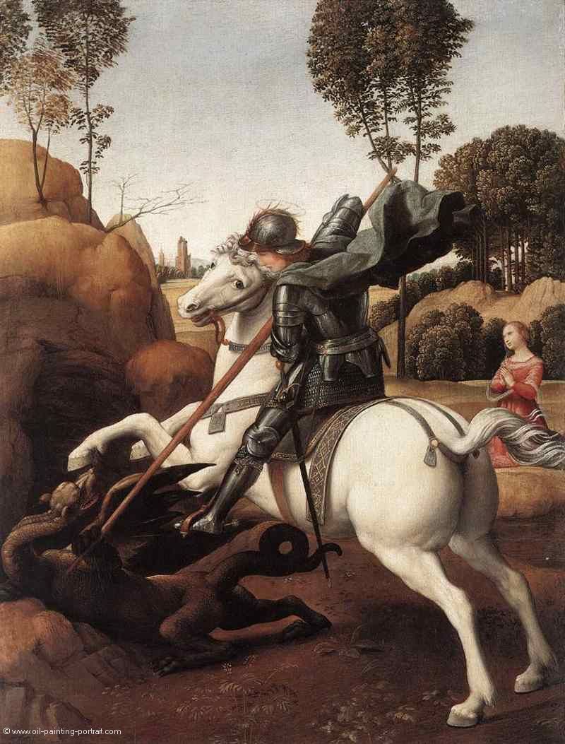 Der heilige Georg im Kampf mit dem Drachen