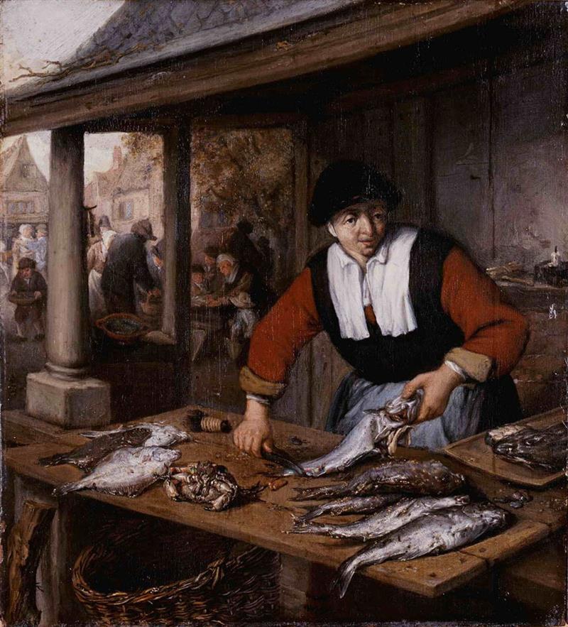 Die Fischverkäuferin