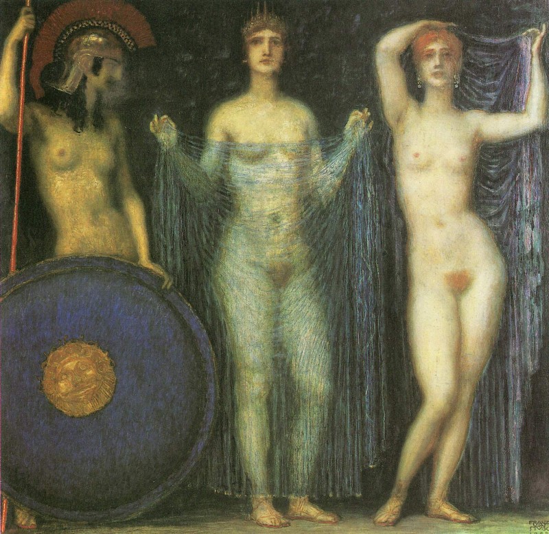 Die drei Göttinnen Athena, Hera, Aphrodite