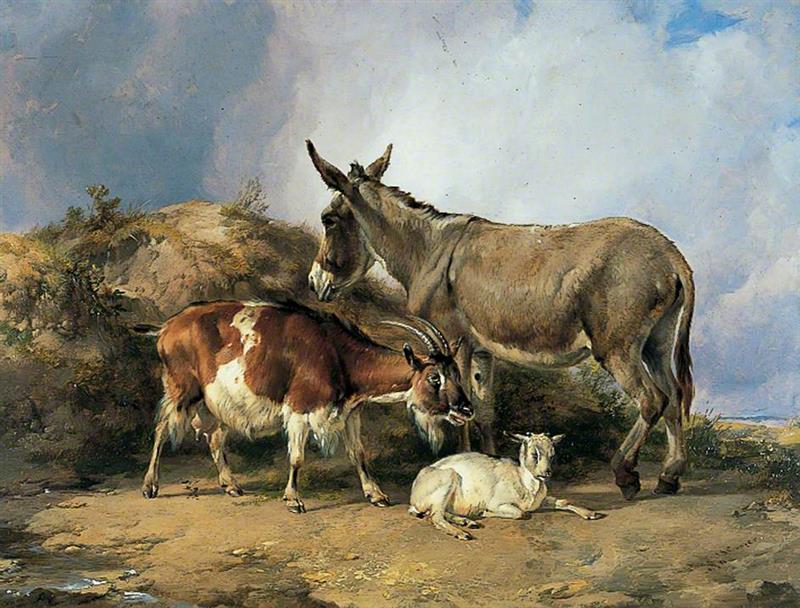Donkey, Goat and Kid