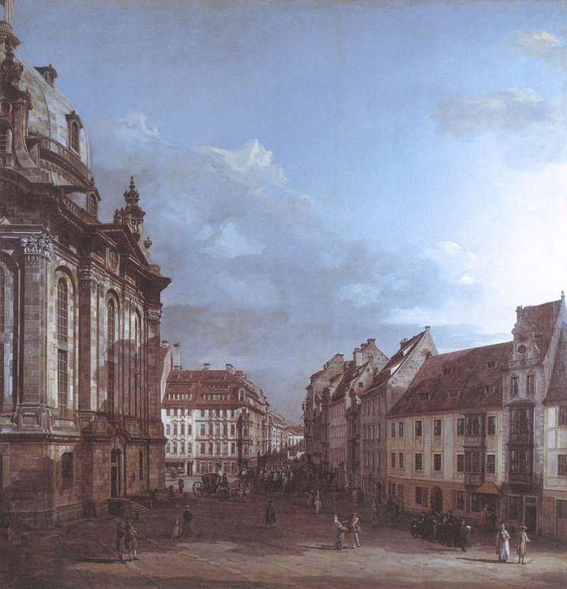Dresden, Frauenkirche und Rampische Gasse