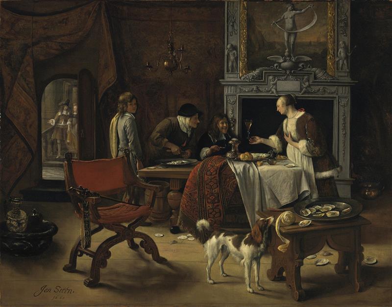Eating Oysters in an Interior