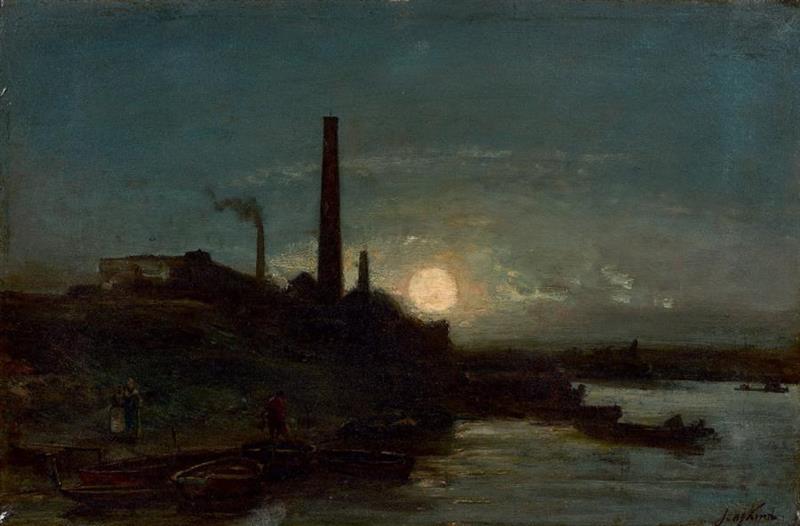 Edge of the Seine in the Moonlight