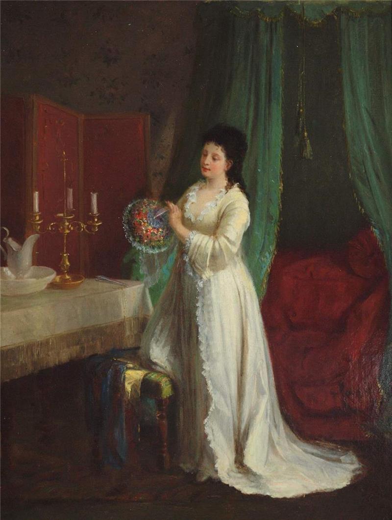 Elegant Lady in Parisian Interior