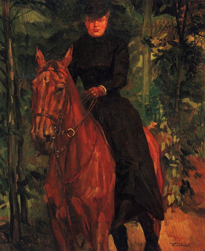 Erna von Holzhausen zu Pferde