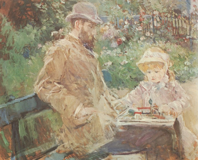 Eugene Manet und seine Tochter in Bougival