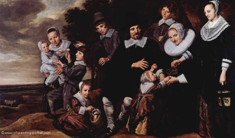 Familienportrait mit zehn Personen