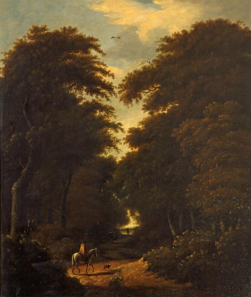 Forest Scene with Horseman