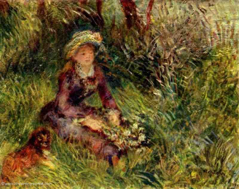 Frau Renoir mit Hund
