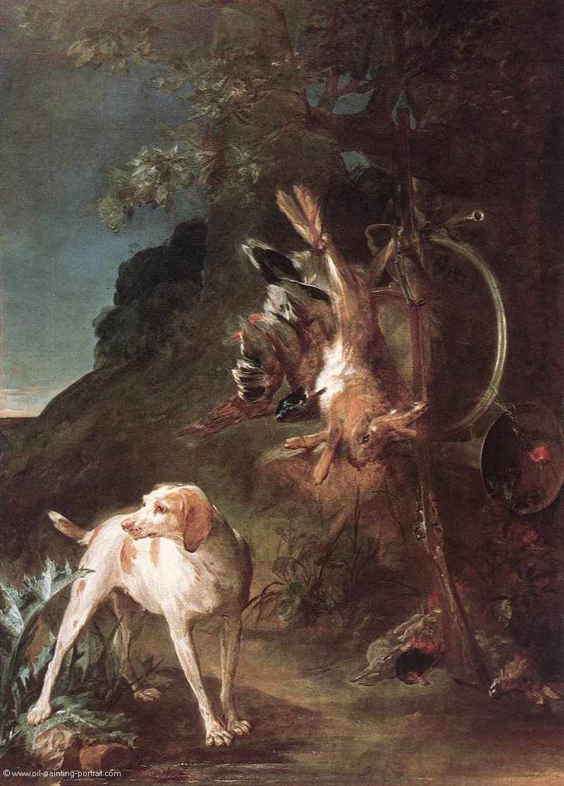 Game Still Life with Hunting Dog