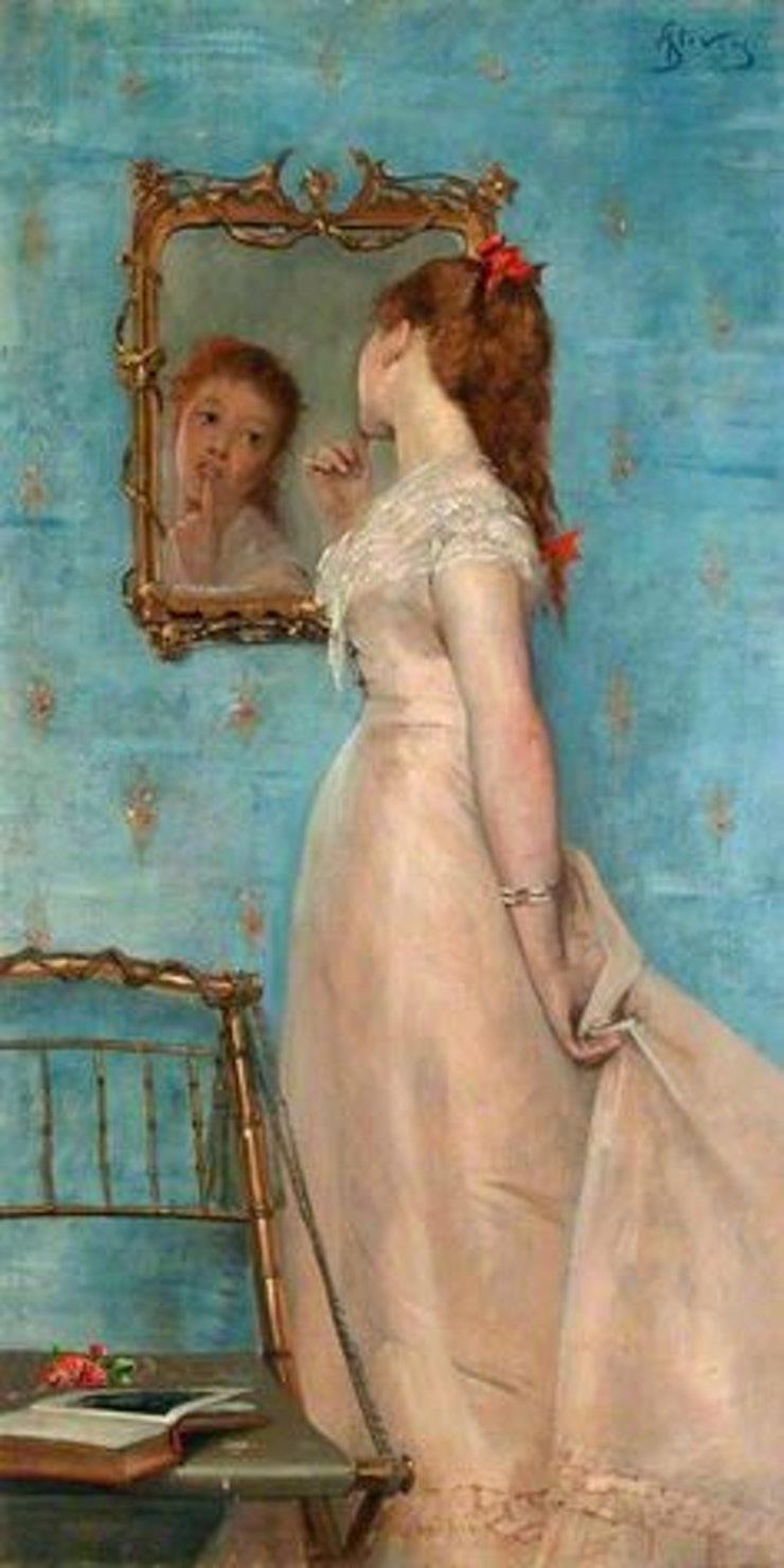 Girl Looking in the Mirror