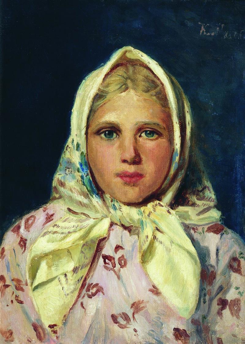 Girl Wearing a Headscarf