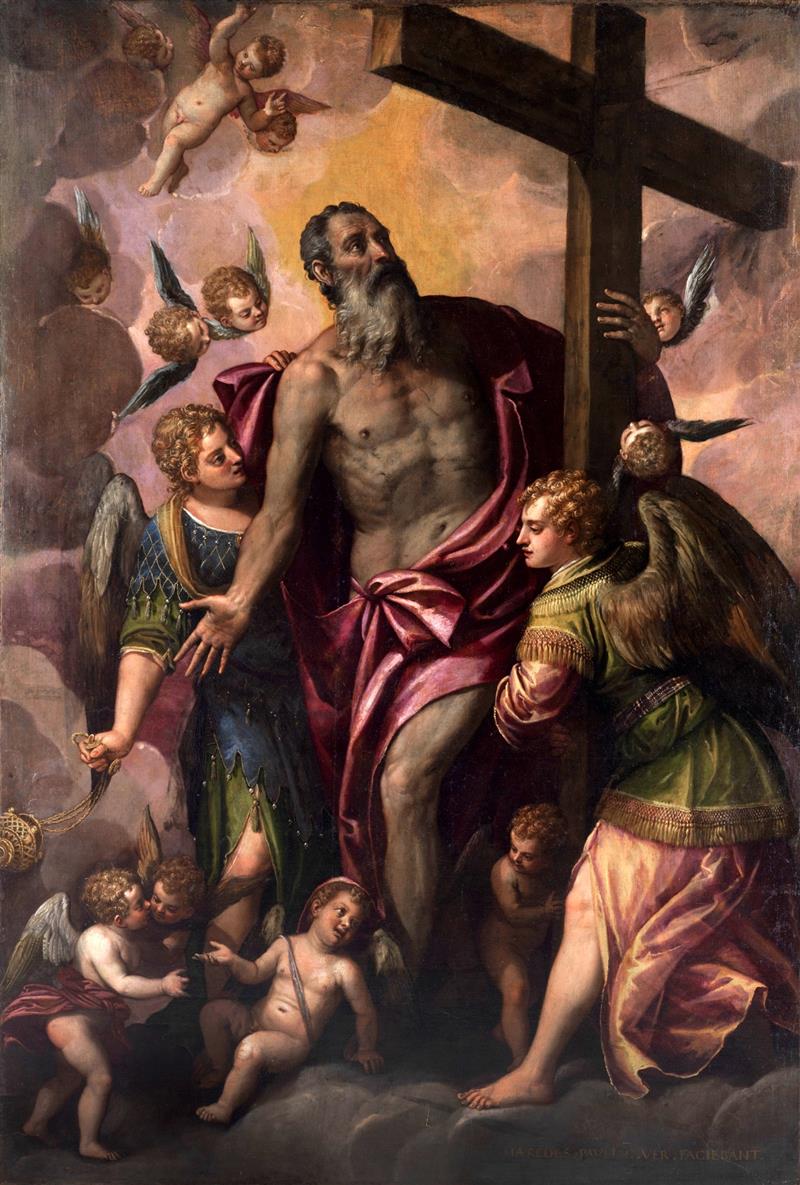 God the Father Holding the Cross of his Son