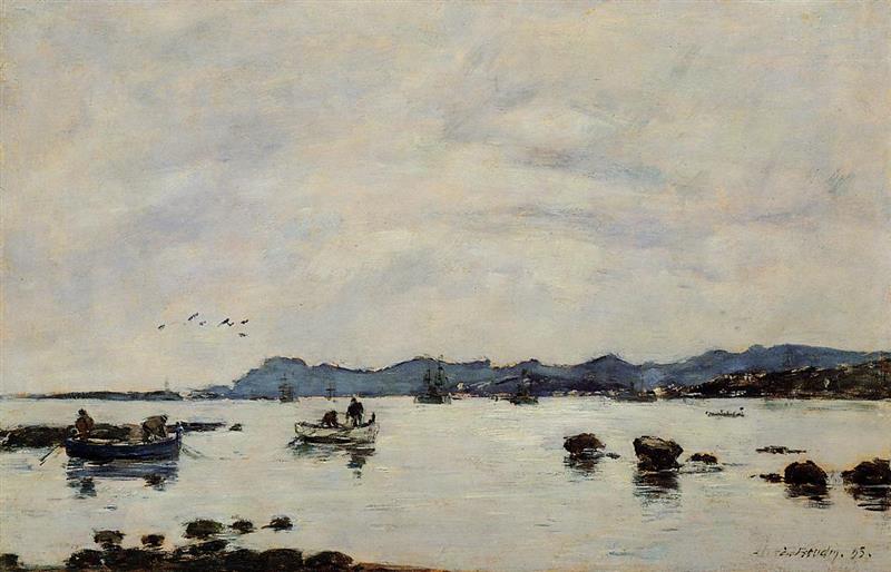 Golfe-Juan, the Bay and the Mountains of Esterel