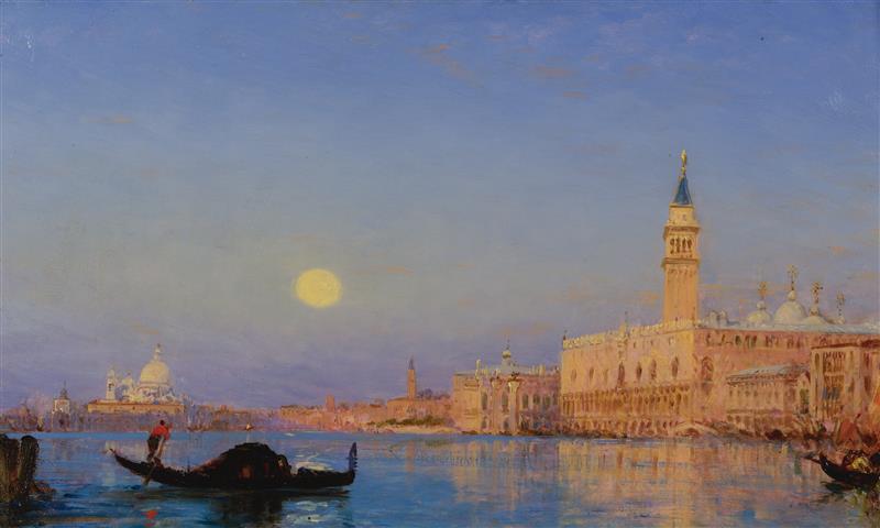 Gondole devant le Grand Bassin, Venise