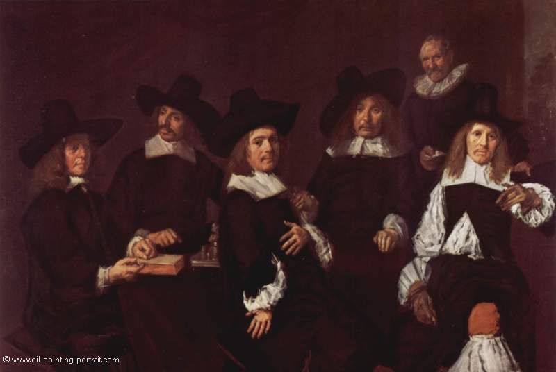 Gruppenportrait der Regenten des Altmännerhospitzes in Haarlem
