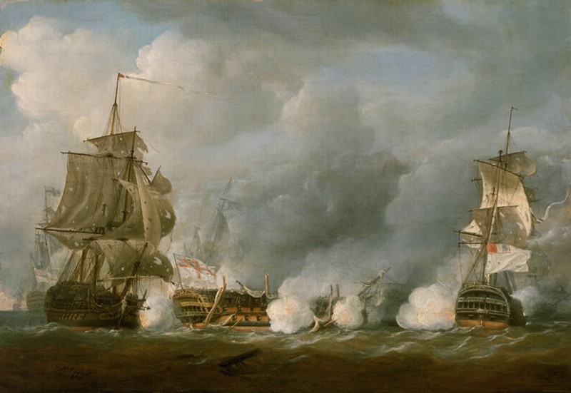 HMS Defence bei der Seeschlacht am 13. Prairial