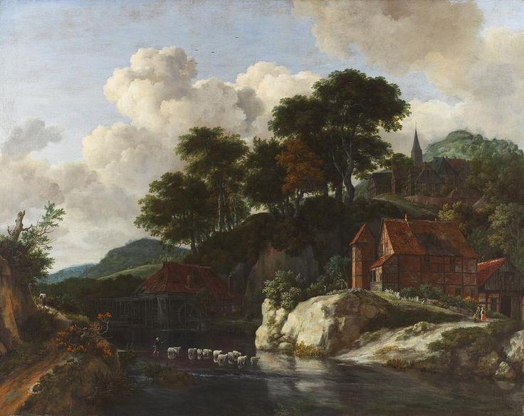 Hilly Landscape with a Watermill