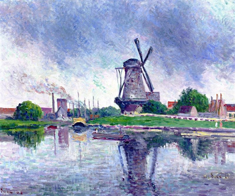 Holland, Windmill near the Canal