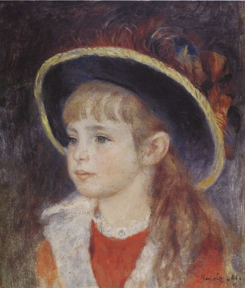 Jeanne Henriot (Girl with blue hat)