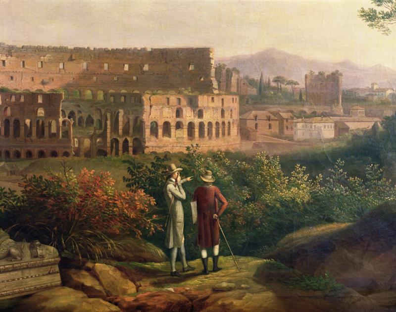 Johann Wolfgang von Goethe (1749-1832) visiting the Colosseum in Rome