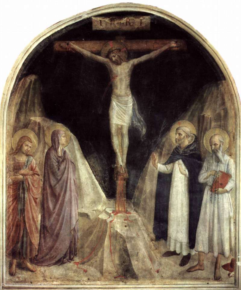 Kreuzigungsszene mit Heiligem Dominikus