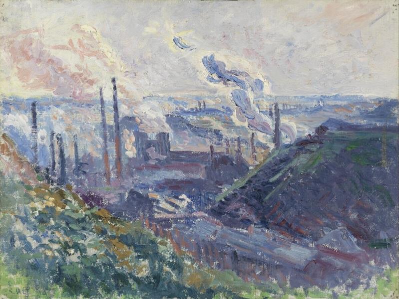 Landscape with Smoking Chimneys in Charleroi