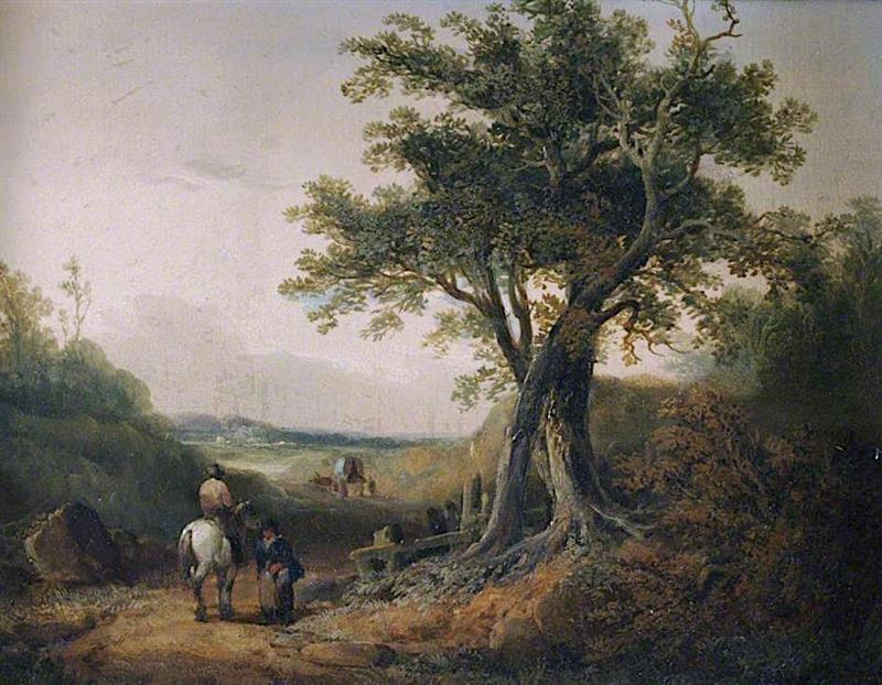 Landscape with Travellers on a Road