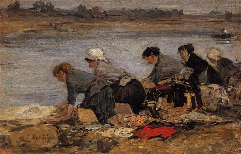 Laundresses on the Banks of the Touques-5