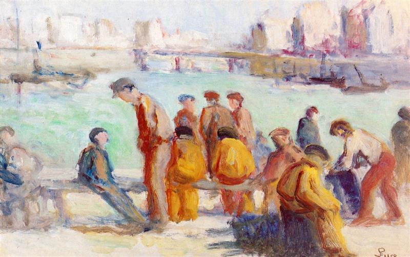 Le Tréport, Fishermen on the Quay