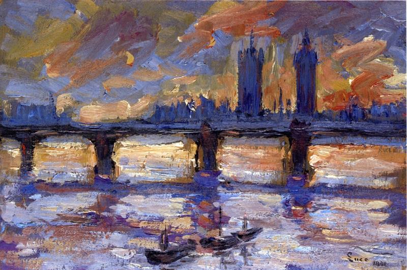 London, the Thames, Evening