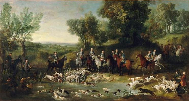 Louis XV Stag Hunting in the Forest at Saint-Germain