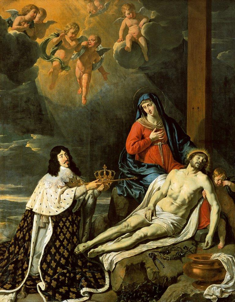 Ludwig XIII. stellt sein Königtum unter den Schutz der Madonna
