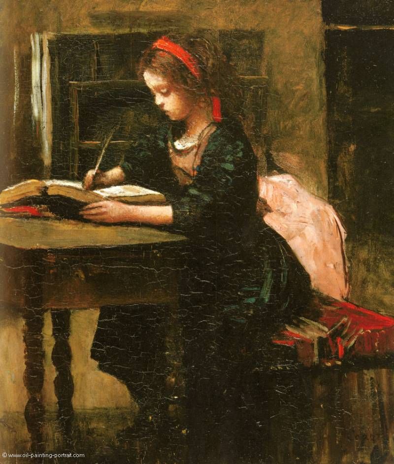 Mädchen beim Schreiben