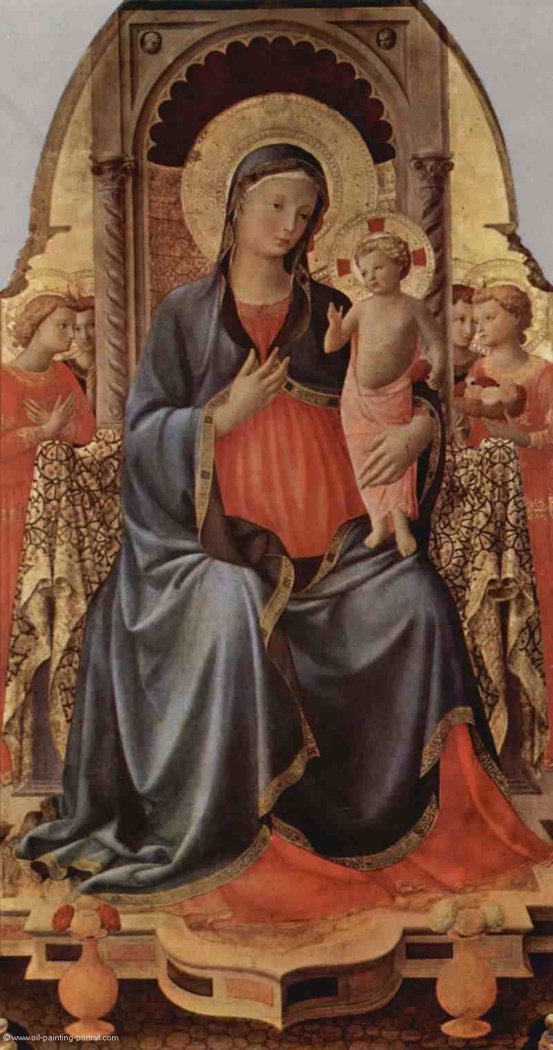 Maria mit dem Kind und Engeln