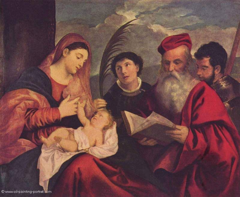 Maria mit dem Kinde, den Heiligen Stephan, Hieronymus, Mauritius