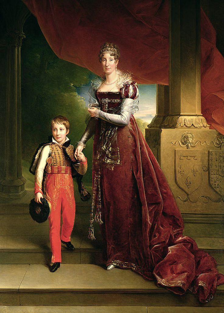 Marie Amelie de Bourbon and her Son, Prince Ferdinand