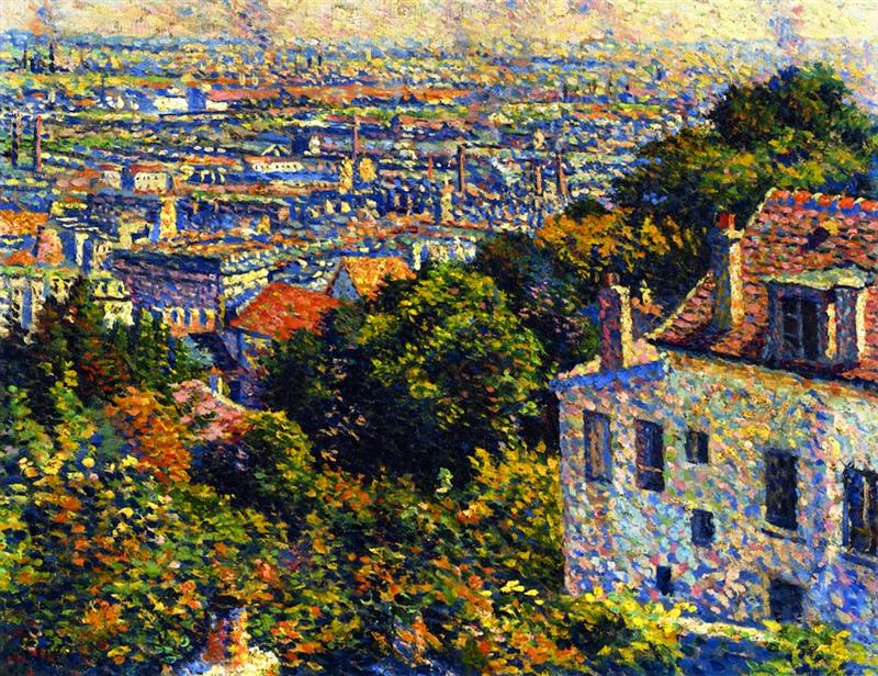Montmartre, from the Rue Cortot, View towards Saint-Denis