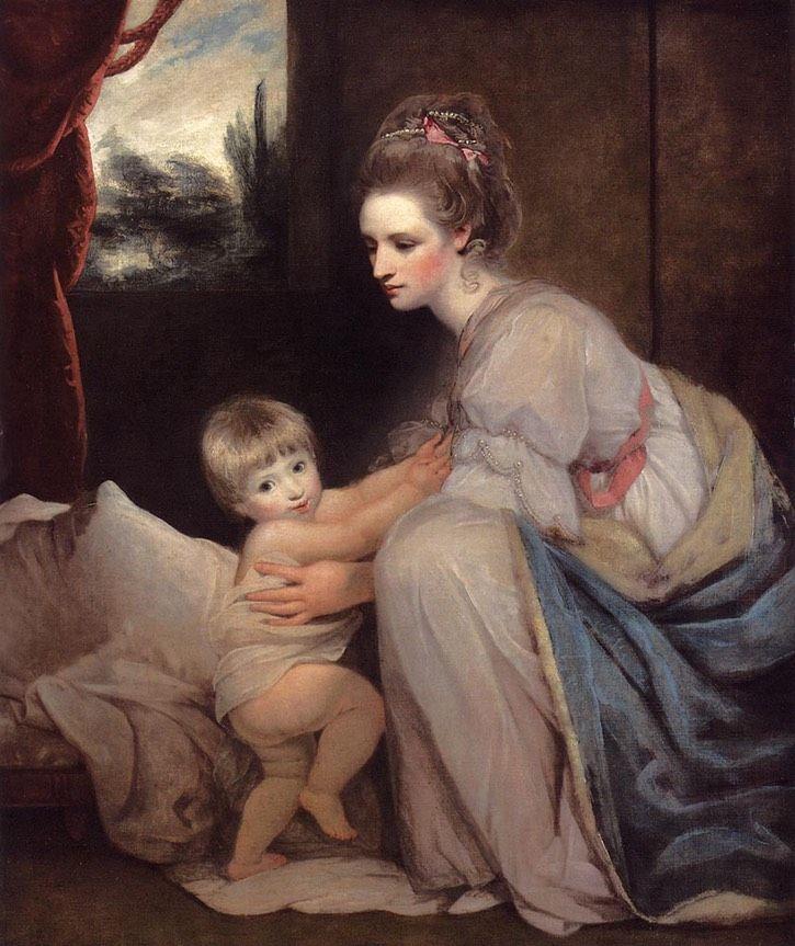 Mrs William Beresford and her son