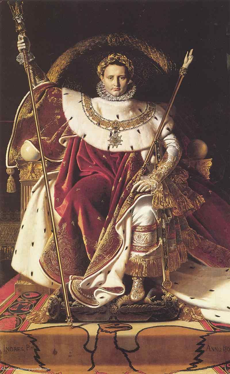 Napoleon auf seinem Tron