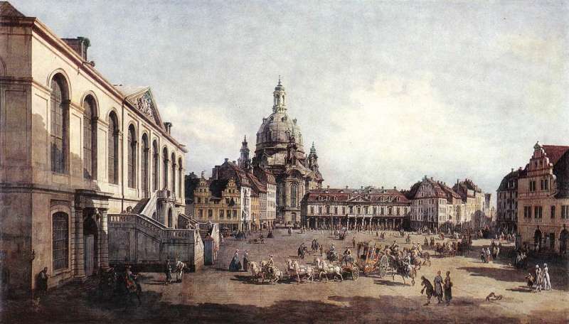 New Market Square in Dresden from the Juedenhof