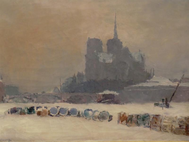 Notre Dame de Paris in the Snow