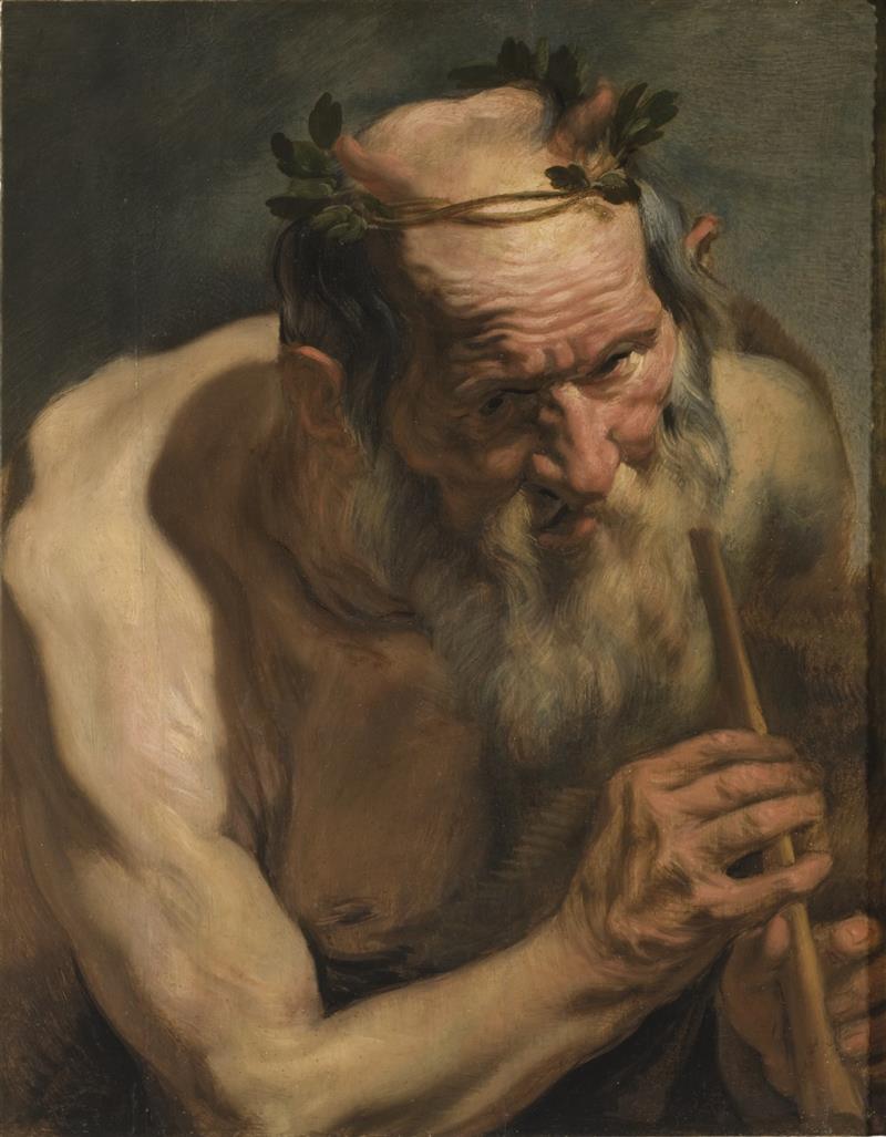 Old Satyr Holding a Flute