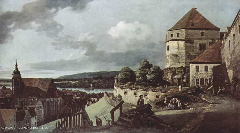 Pirna von der Festung Sonnenstein aus gesehen